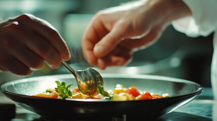 Masterful Hands: Chef's Precision in Action