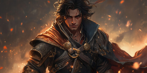 A character from the game. Website header or desktop wallpaper.