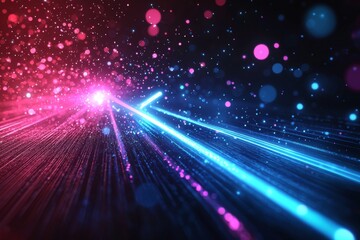 Obraz premium Abstract motion speed glowing effect background created with Generative AI