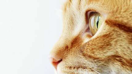 Close-up of cat's face focusing on eye and whiskers