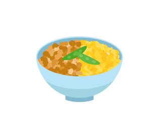 そぼろ丼のイラスト