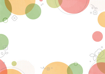 春の水彩フレーム背景