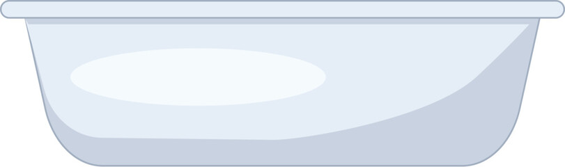 Obraz premium Simple illustration of an empty bathtub, perfect for bathroom and home interior design projects