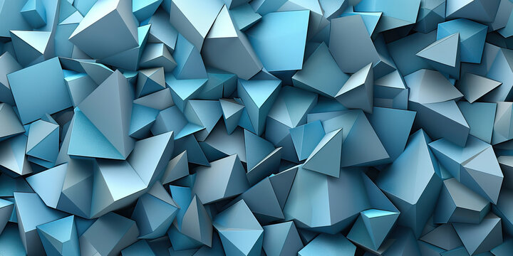 An abstract background of geometric shapes in shades of blue and gray, suitable for presentations on management strategies.