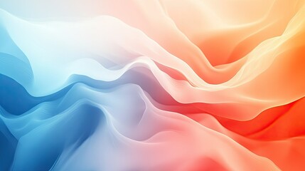 Obraz premium A gradient abstract background with soft transitions between cool blue and warm orange, creating a balanced and visually appealing design, ideal for versatile applications.