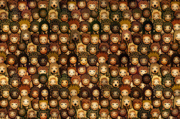 Background Pattertn Faces of Ethnically Diverse Children