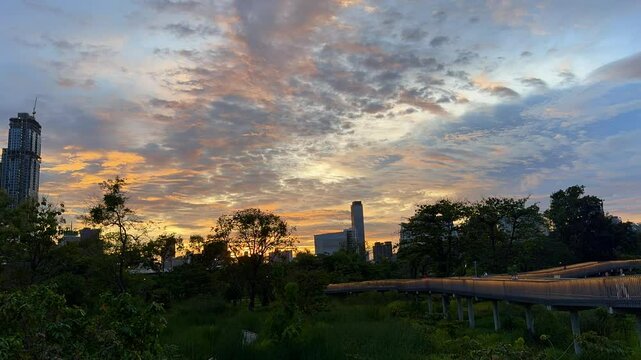 Cloud Timelapse with sun lay sky background