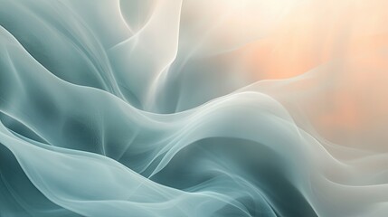 Obraz premium An abstract background with soft, flowing lines and a muted color palette, creating a serene and peaceful visual, perfect for relaxation or meditation themes.