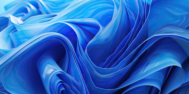 Abstract artwork utilizing blue hues to represent the stability and reliability of a finance-related company.