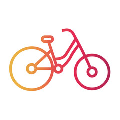 Fototapeta premium vintage bike Line Gradient Icon