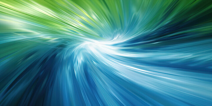 Blurred or impressionistic abstract backgrounds, in cool colors like blue or green, to convey movement or change within a business environment.