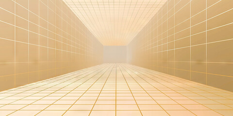 Obraz premium Gridded or grid-inspired backgrounds, in subdued tones like khaki or taupe, to convey order or organization in a business context.