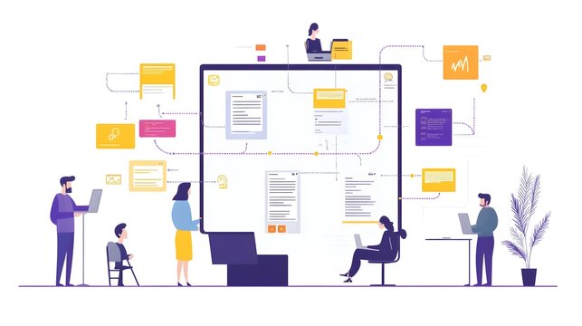 Infographic Illustrating the Agile Framework and its Key Stages Including Backlog Refinement Sprint Planning and Retrospectives for Software Development and Project Management
