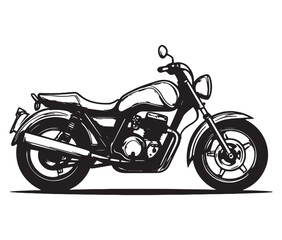 Obraz premium Black and white coloring book motorcycle isolated on white background