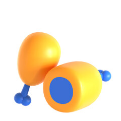 chicken meat 3D icon illustration