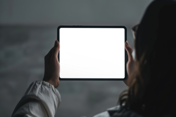 PNG tablet screen mockup, transparent design