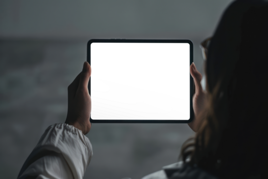 PNG tablet screen mockup, transparent design