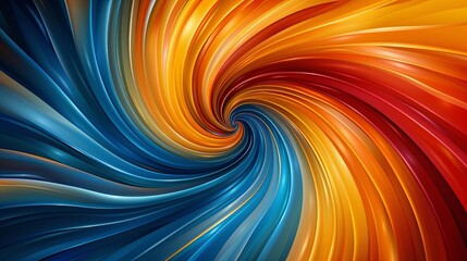 Fototapeta premium Abstract groovy hippie 70s background. Waves colorful vintage swirl, twirl ,psychedelic, striped pattern illustration design for wallpaper, web, banner and print