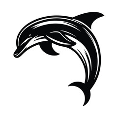 Dolphin silhouette vector art