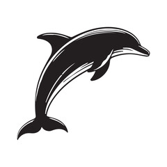 Dolphin silhouette vector art