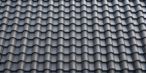 Stylish and modern charcoal black roof tiles seamless pattern for home decor and wallpaper