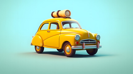 Obraz premium Petrol Car Gasoline Car 3d cartoon style