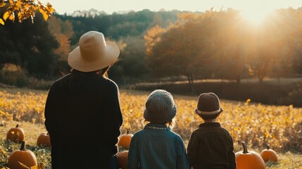 Autumn Family Outing in the Countryside