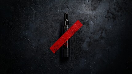 A no-smoking symbol featuring an e-cigarette with a red crossed-out circle, with a message in bold text