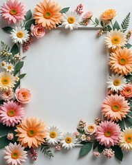 Fototapeta premium frame of flowers