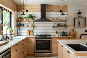 Light Wood and Clean Lines Define This Scandinavian-Inspired Kitchen