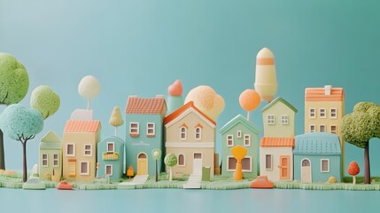 Sustainable 3D Clay Neighborhood with Energy Efficient Homes