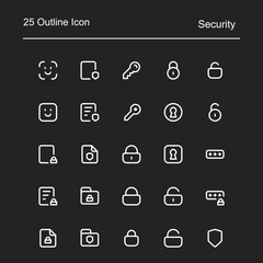 set of user interface icon design, with white lines and various shapes