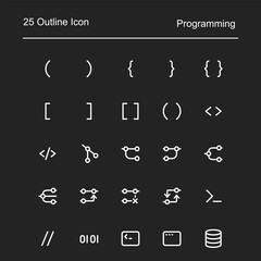 set of user interface icon design, with white lines and various shapes