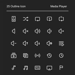 set of user interface icon design, with white lines and various shapes