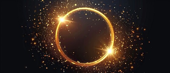 Golden Ring of Light and Glimmering Dust