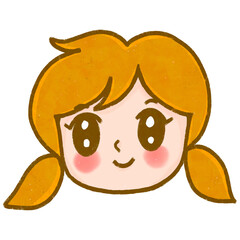 child girl with smiling