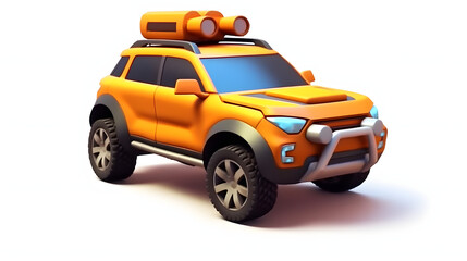 Fototapeta premium SUV Sport Utility Vehicle car 3d cartoon style