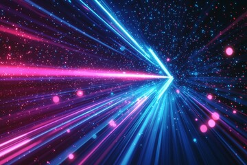 Naklejka premium Abstract motion speed glowing effect background created with Generative AI