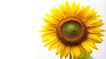 Fototapeta premium Sunflower isolated on white background , sunflower, isolated, background,yellow, plant, nature, floral, bloom, botanical, vibrant