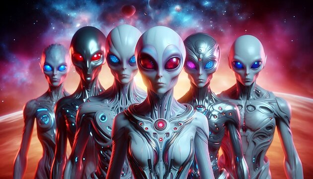 Allien in the space 