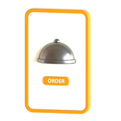 Obraz premium food order 3D icon illustration