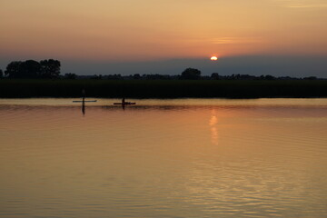 Fototapeta premium sunset on the river