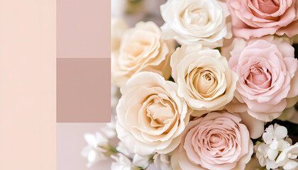 Obraz premium A solid color, like beige or soft pink, that provides a clean and unintrusive backdrop