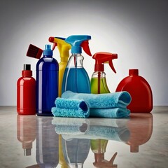 Cleaning services process and equipment hq images, mops, brushes, bucket