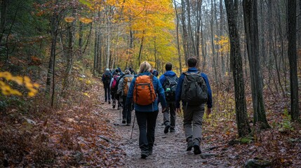 Autumn Hike in Lush Forest Wilderness