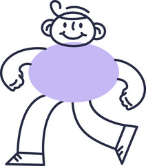 Abstract Shape Character Illustration