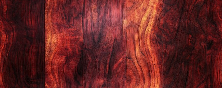 Exotic rosewood with vibrant red tones, suitable for luxury guitar bodies, luxury wood texture, musical artistry