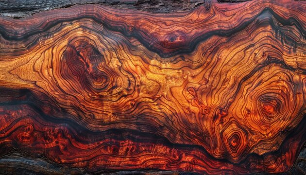 Close-up image of intricate, colorful wood grain texture, highlighting its natural beauty and unique patterns for artistic and natural designs.