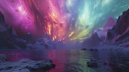 Cosmic Odyssey. Futuristic space exploration concept