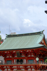 Temple in Japan with traditional Japanese ornaments